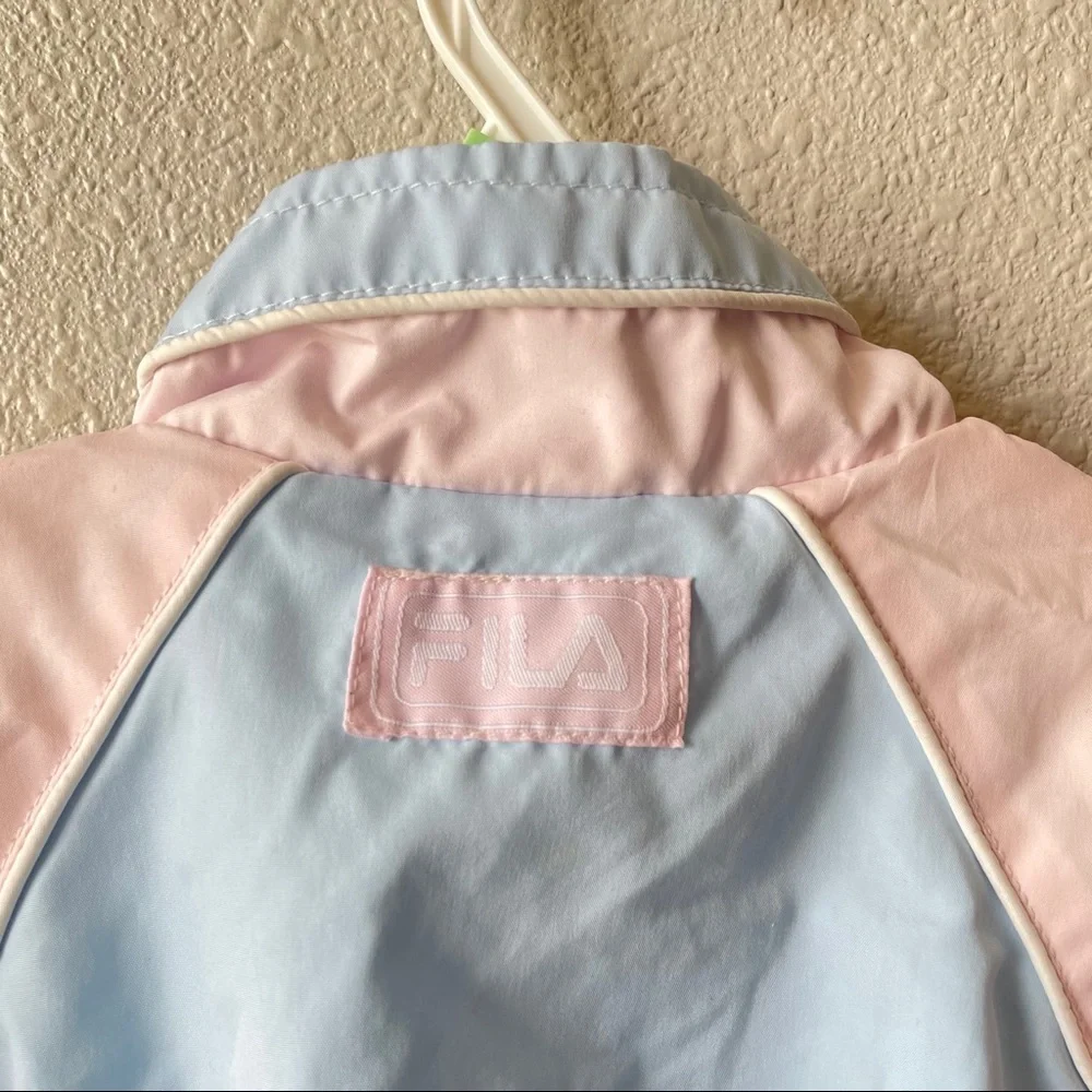 Vintage 90’s Y2K Fila Pastel Snow / Ski Jacket W/ Pockets 12 Months